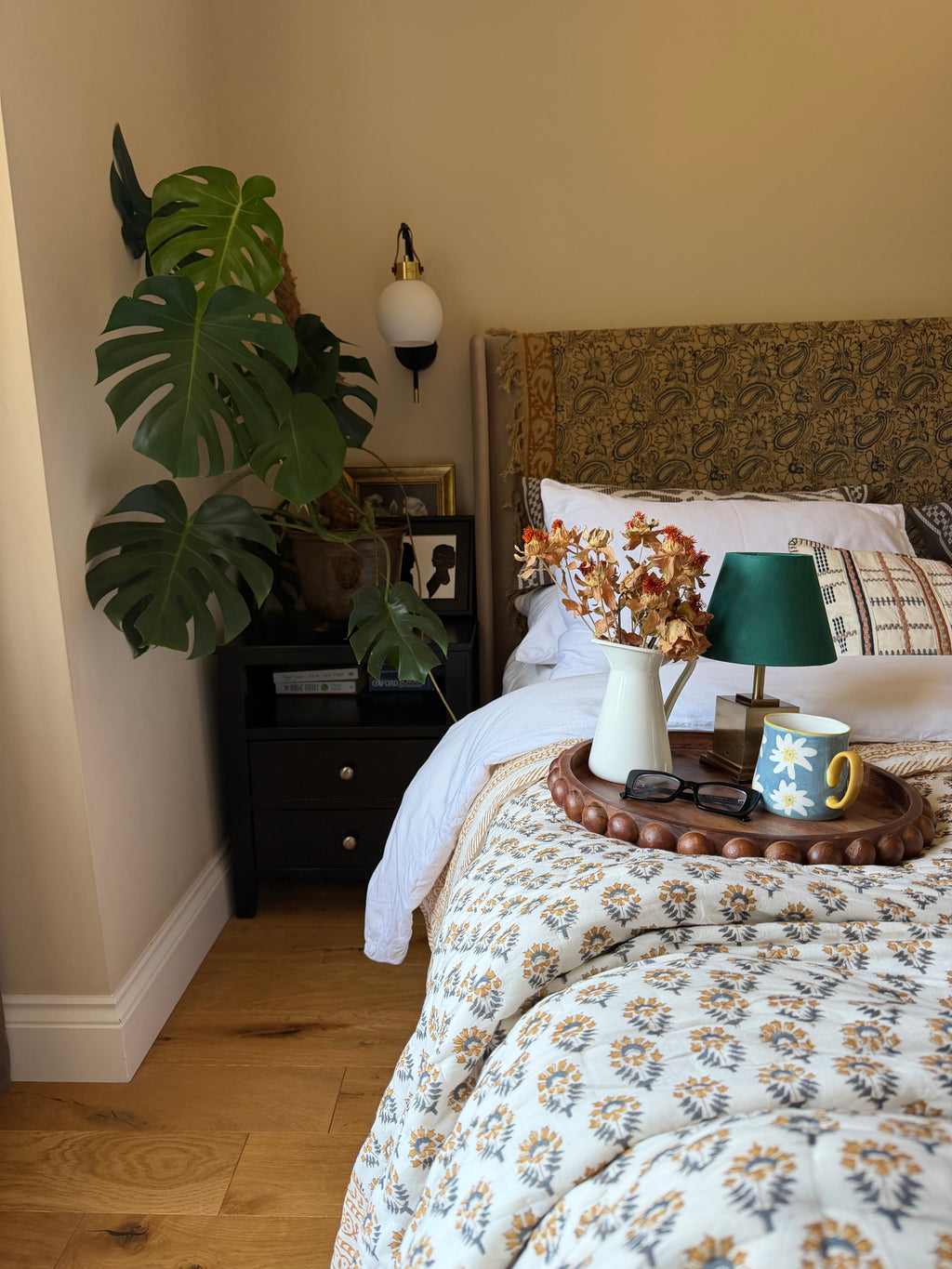 Handmade Block Printed Cotton Quilt – Super King 108” x 108”