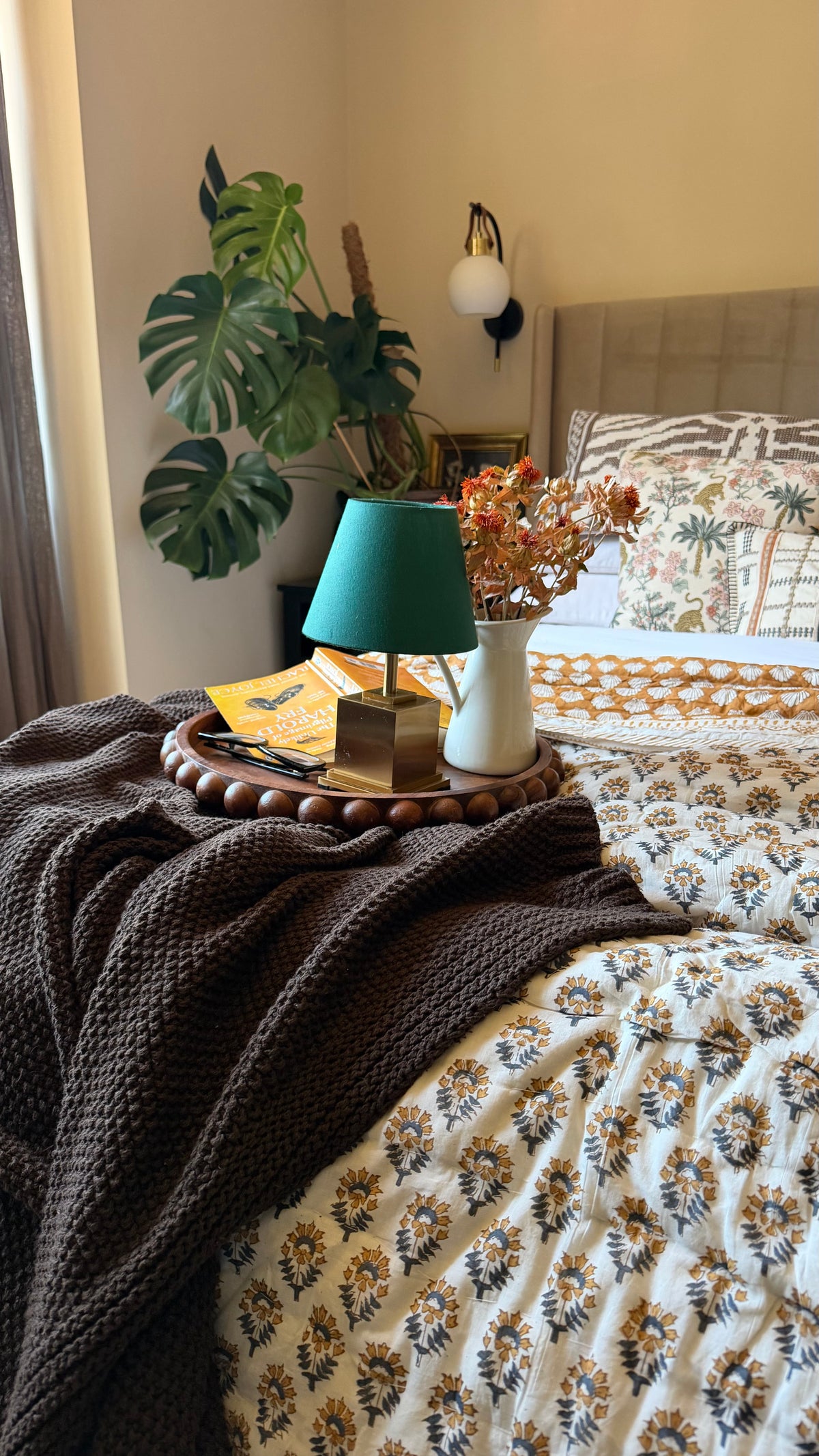 Handmade Block Printed Cotton Quilt – Super King 108” x 108”